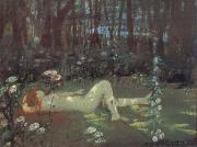 William Stott of Oldham Study for The Nymph USA oil painting artist